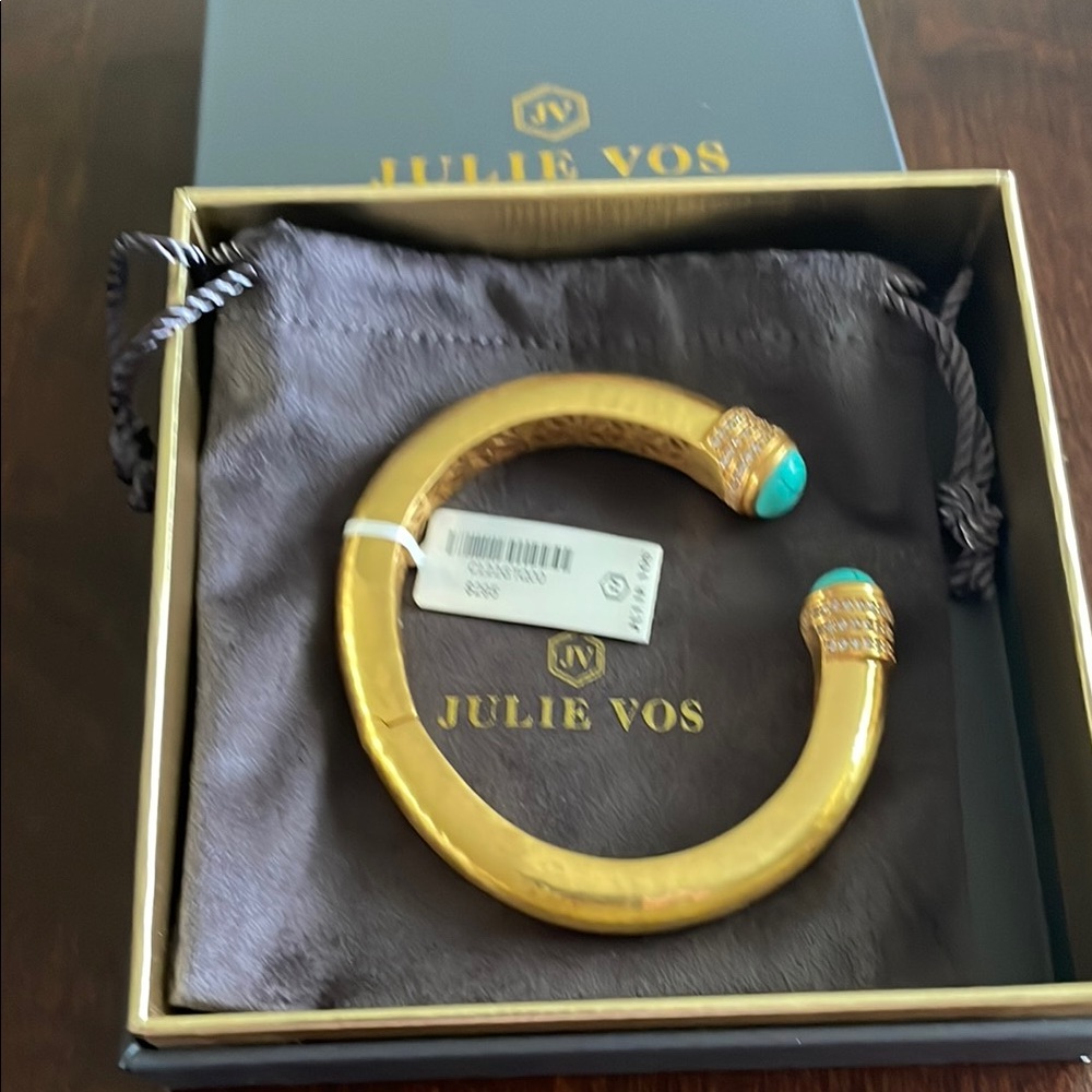 Julie Vos Luna Demi Cuff. NWT Gold and Turquoise.